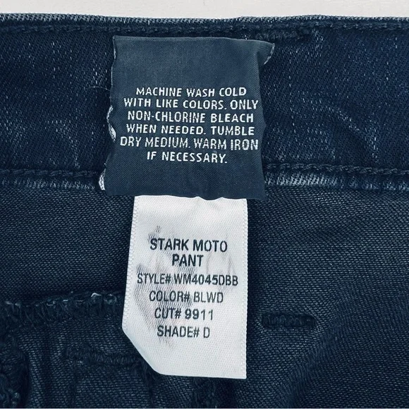 Hudson Jeans Stark Moto Pant Skinny Blue Wild Dark Wash Blue Size 27 (4) New NWT